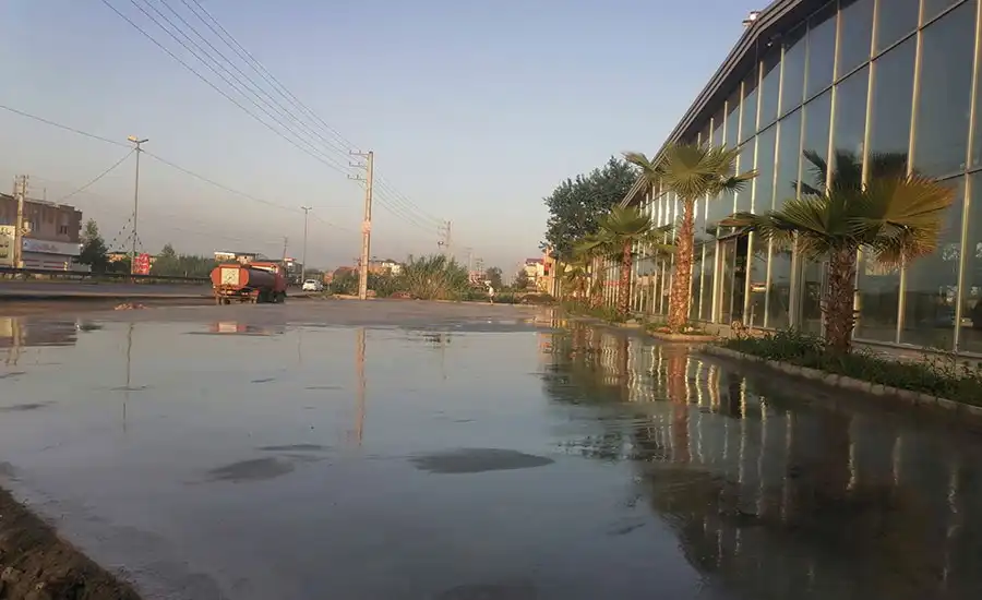 بتن ریزی در شهرک صنعتی آبیک
